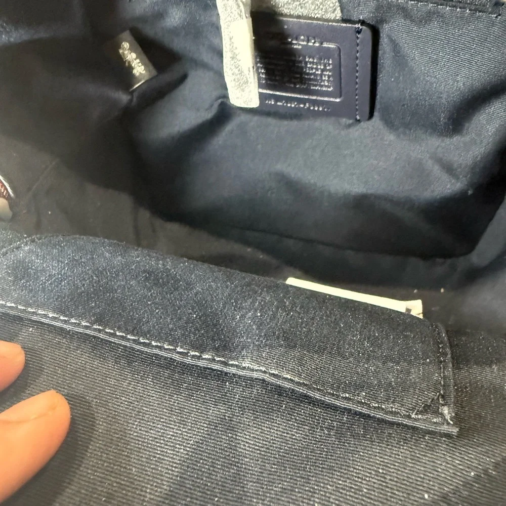 Coach Mini Charlie Denim Star Patchwork Backpack